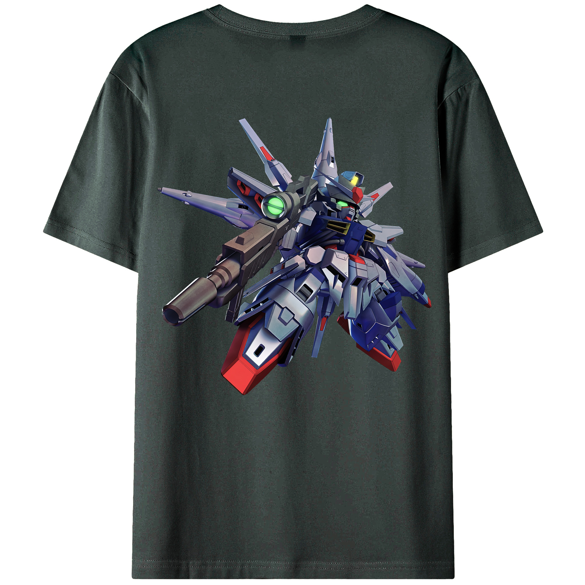 （画像用） 機動戦士ガンダム Mobile Suit Gundam 綿100％ メンズ半袖Tシャツ（バックプリント） 通気性
